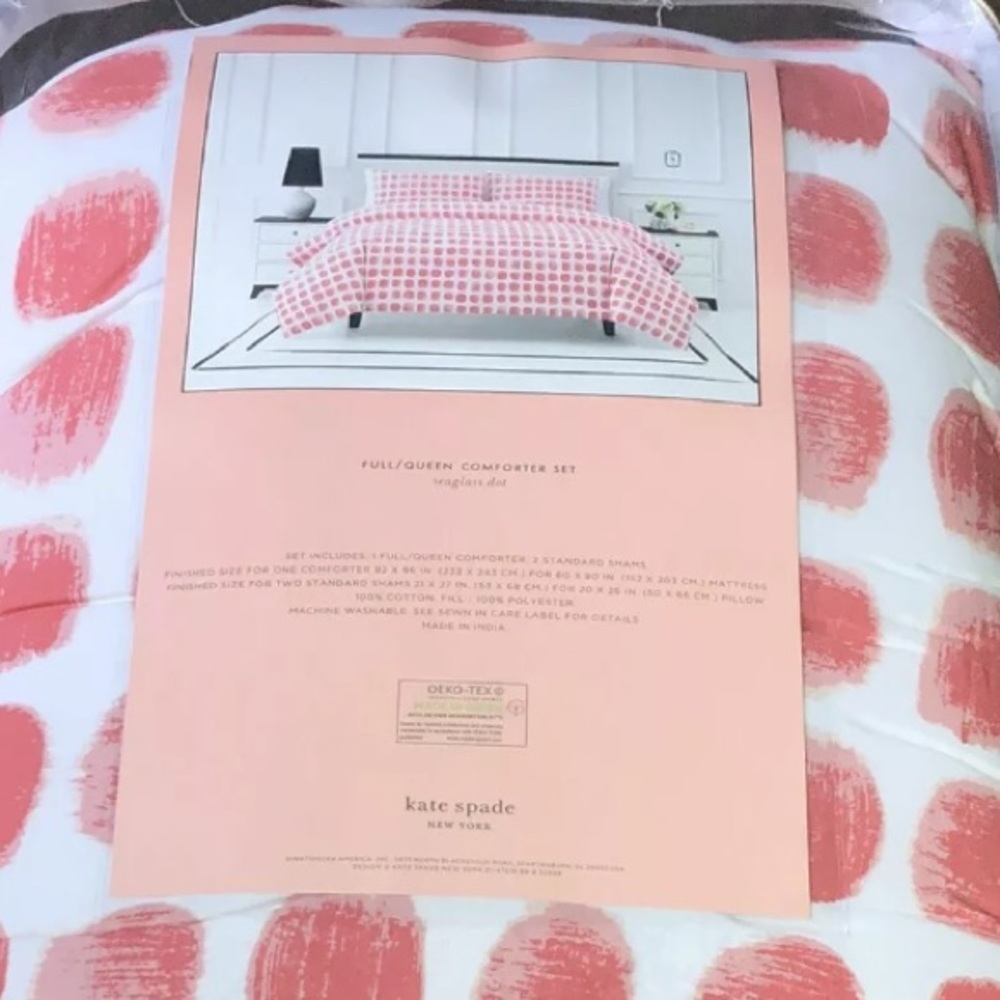 KATE SPADE Seaglass Dot Full/Queen Comforter - Picture 2 of 4